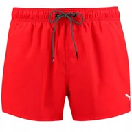 Spodenki męskie - Spodenki kąpielowe męskie Puma Short Lenght Swim czerwone 907658 02 S - miniaturka - grafika 1