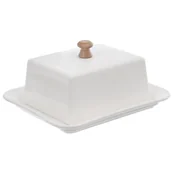 Inne naczynia kuchenne - Orion Maselniczka porcelanowa, biała, z pokrywką, maselnica, pojemnik na masło 127143 - miniaturka - grafika 1