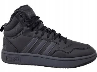 Adidas Hoops MID GW6421 Wysokie Czarne Ocieplane - Buty sportowe męskie - miniaturka - grafika 1