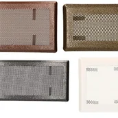 Kratki wentylacyjne - Kratka wentylacyjna kominkowa metalowa 16x45 cm złota - KOTARBAU - miniaturka - grafika 1