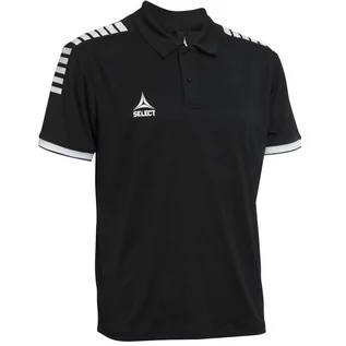 Koszulki sportowe męskie - Koszulka piłkarska polo męska Select POLO Monaco czarna - grafika 1