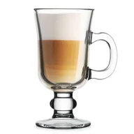 Szklanki - Szklanka z uchem do kawy latte herbaty czekolady grzanego wina kubek szklany 250 ml - miniaturka - grafika 1