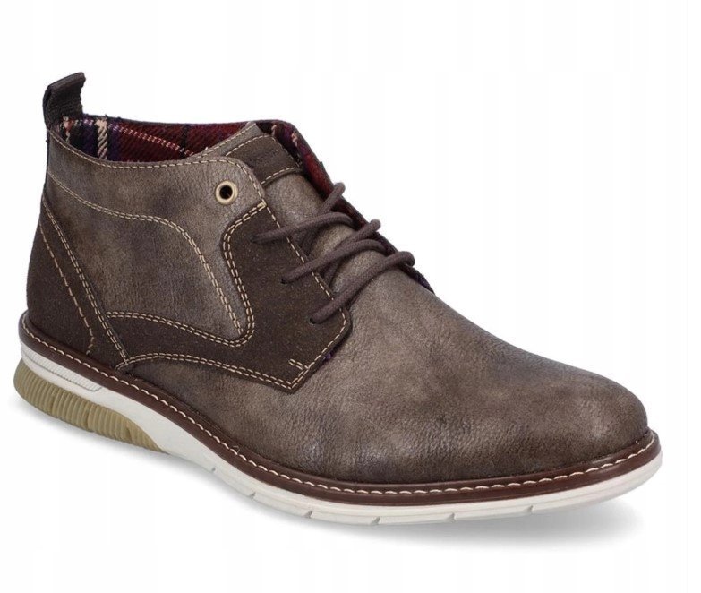 RIEKER TRZEWIKI MĘSKIE BRĄZOWE SZNUROWANE Z OCIEPLENIEM 45 JJB