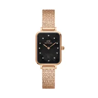 Zegarki damskie - Zegarek Daniel Wellington Quadro Lumine Pressed Piano DW00100579 Złoty - miniaturka - grafika 1