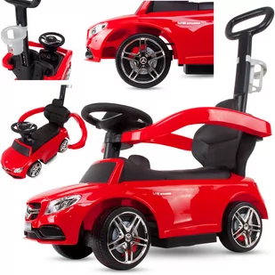 Sun Baby BABY Jeździk Mercedes - AMG C36 COUPE z popychaczem - czerwony J05.040.1.1 - Jeździki dla dzieci - miniaturka - grafika 1