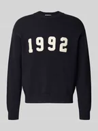 Swetry męskie - Sweter z dzianiny z prążkowanymi wykończeniami - miniaturka - grafika 1