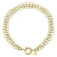 Naszyjniki - Choker z łańcuszków damski złocony naszyjnik stal szlachetna - Manoki - miniaturka - grafika 1