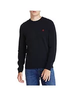 Bluzy męskie - Timberland Merino Crew męska bluza polo, dksapphire, 3XL - miniaturka - grafika 1