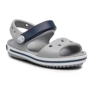 Sandały damskie - Crocs Sandały Crocband Sandal 12856 Light Grey/Navy - grafika 1