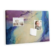 Tablice i flipcharty - Kolorowy Organizer - Tablica Korkowa z Pinezkami - Abstrakcja marmur 60x40 cm - miniaturka - grafika 1