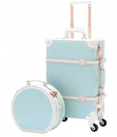 Walizki - COTRUNKAGE Walizka W Stylu Vintage Zestaw 2 częściowy Z Etui Na Kosmetyki - miniaturka - grafika 1