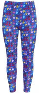 Legginsy - Ciemnoniebieskie legginsy dziewczęce z kolorowymi napisami Świnka Peppa 6 lat 116 cm - miniaturka - grafika 1