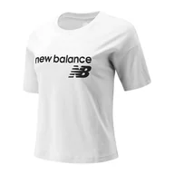 Koszulki i topy damskie - Koszulka New Balance WT03805WT - biała - miniaturka - grafika 1