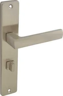 Klamka Eureka z krótkim szyldem wc nikiel - Klamki - miniaturka - grafika 1