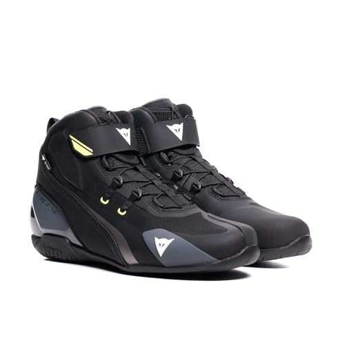 DAINESE Herian D-WP buty motocyklowe wodoodporne męskie, Czarny/biały/żółty neonowy, 45 EU