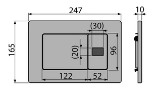 Alcaplast Antivandal Przycisk WC bezdotykowy metaliczny M279S - odbiór osobisty: Kraków, Warszawa - Przyciski spłukujące - miniaturka - grafika 1