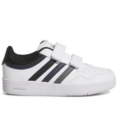Buty dla dziewczynek - Buty dziecięce adidas Hoops 4.0 JQ7862 - białe - miniaturka - grafika 1