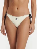 Stroje kąpielowe - Calvin Klein Swimwear Dół od bikini LV00Q61215 Biały - miniaturka - grafika 1
