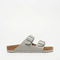 Klapki i japonki męskie - BIRKENSTOCK ARIZONA BF SAFFIANO STONE COIN - Birkenstock - miniaturka - grafika 1