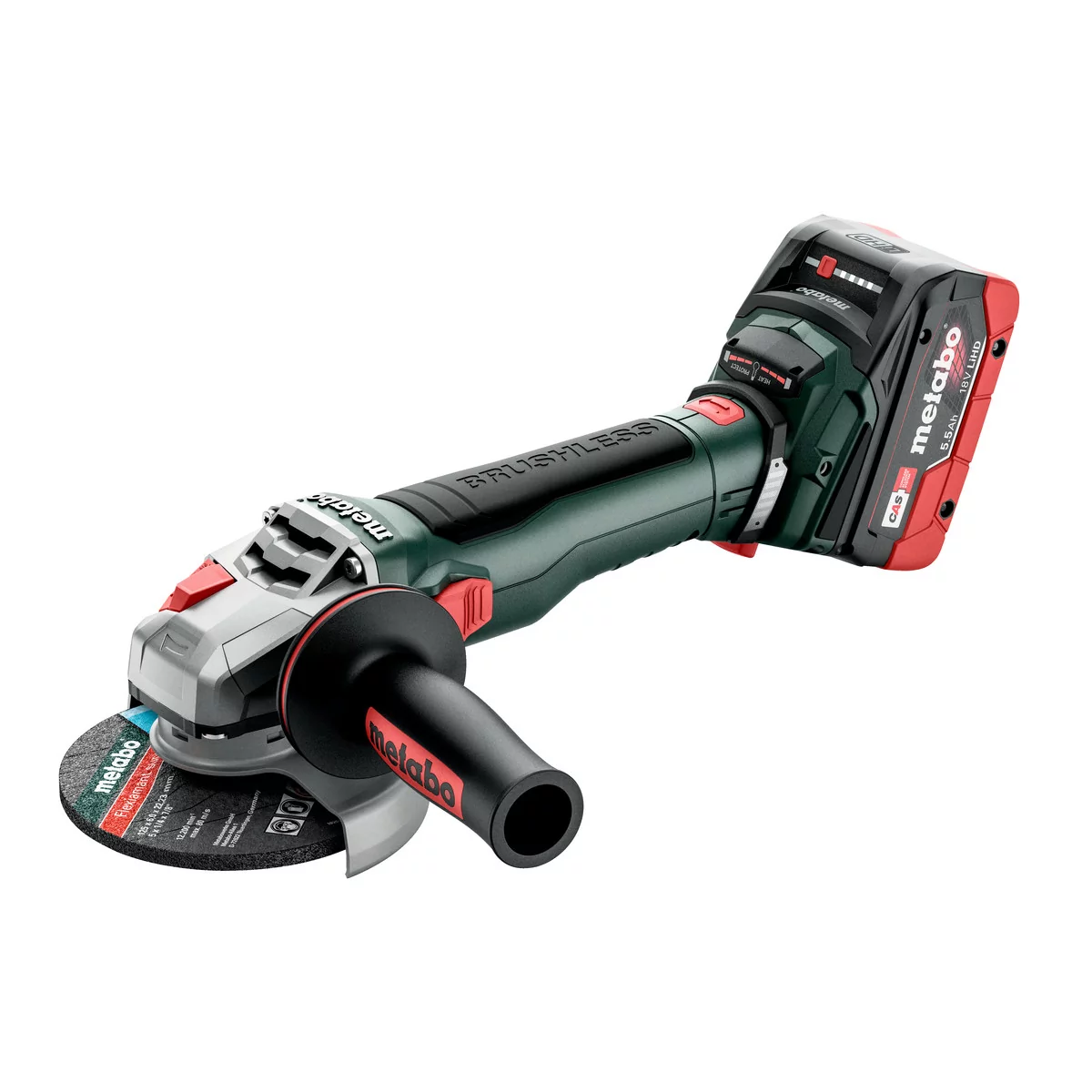 METABO AKUMULATOROWA SZLIFIERKA KĄTOWA WB 18 LT BL 11-125 QUICK + 2 AKUMULATORY 5.5AH + ŁADOWARKA + METABOX 165L 