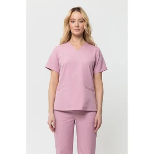 Bluza Medyczna Emily Liliowy Róż Rozmiar: XS - Odzież medyczna - miniaturka - grafika 5