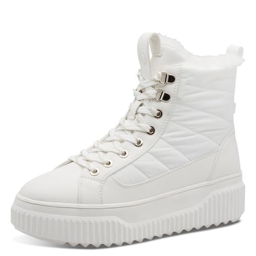 Tamaris Damskie buty WL Lace Boot 1-26277-45 śniegowce, białe, 41 EU, biały, 41 EU