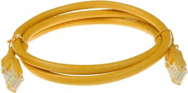 Kabel sieciowy ACT U/UTP, CAT 6, RJ-45 - RJ-45, 3 m, Przewody miedziane, Żółty, Opakowanie zbiorcze