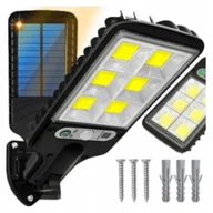 Lampy ogrodowe - LAMPA SOLARNA OGRODOWA LED CZUJNIK RUCHU ZMIERZCHU ZEWNĘTRZNA + PILOT - miniaturka - grafika 1