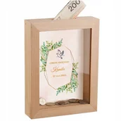 Skarbonki - SKARBONKA DREWNIANA NA CHRZEST ŚWIĘTY PREZENT NA CHRZEST DZIECKA DEKORACJA - miniaturka - grafika 1