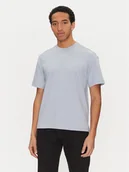 Koszulki męskie - Calvin Klein T-Shirt Nano Logo K10K112487 Niebieski Regular Fit - miniaturka - grafika 1