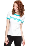 Koszulki i topy damskie - Wrangler T Shirt Damski Ss Ringer Tee Off White W7Z3Ev737-Xs - miniaturka - grafika 1