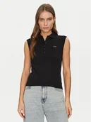 Koszulki i topy damskie - Guess Jeans Polo W5GP24 KCYR1 Czarny Regular Fit - miniaturka - grafika 1