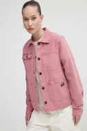 Kurtki damskie - Superdry kurtka bawełniana kolor różowy przejściowa - miniaturka - grafika 1