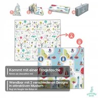 Maty edukacyjne - Dwustronna Mata Dla Dzieci Wodoodporna 180x200 cm - miniaturka - grafika 1