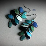 Kolczyki - Morskie Listki/stal chirurgiczna/ - miniaturka - grafika 1