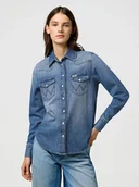 Koszule damskie - camicie donna wrangler 112373227 heritage light hand - Wrangler - miniaturka - grafika 1