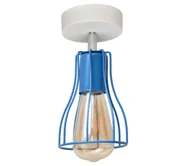 Lampy sufitowe - Żyrandol natynkowy TUBE II 1xE27/60W/230V niebieski - miniaturka - grafika 1