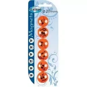 Magnesy do tablicy suchościeralnej Smile 20mm 6szt - Centrum - Magnesy - miniaturka - grafika 1
