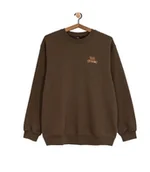 Bluzy męskie - Bluza Męska VANS Stomper Loose Fit Crew Coal Brown VN000RD5EMP1 XL - miniaturka - grafika 1