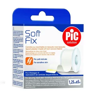 PIC Soft Fix Plaster na szpuli, 1,25cm x 5m - Apteczki i materiały opatrunkowe - miniaturka - grafika 1