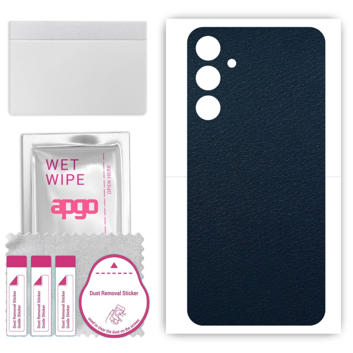 Folia naklejka skórka strukturalna na TYŁ do Samsung Galaxy A25 - Skóra Granatowa - apgo SKINS