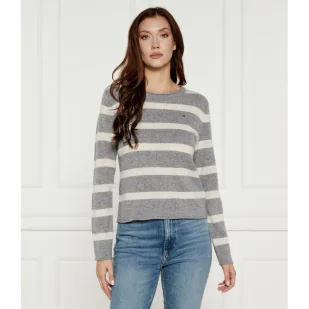 Tommy Hilfiger Wełniany sweter Regular Fit - Swetry damskie - miniaturka - grafika 1