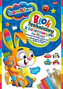 Blok techniczny z kolorowymi kartkami A4 10k BAMBINO STANDARD (złota i srebrna kartka) Pakiet 10 sztuk - ST-Majewski - Szkolne artykuły papiernicze - miniaturka - grafika 1