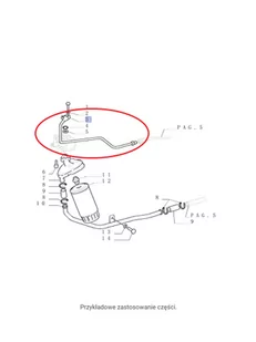 NEW HOLLAND CASE Rurka hydrauliczna CNH 5161868 5161868 - Części i akcesoria do maszyn rolniczych - miniaturka - grafika 1