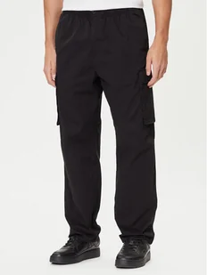 Calvin Klein Jeans Spodnie materiałowe LV040EM616 Czarny Straight Fit - Spodnie męskie - miniaturka - grafika 1