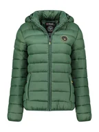 Kurtki damskie - Geographical Norway Kurtka pikowana "Atikamap" w kolorze zielonym - miniaturka - grafika 1