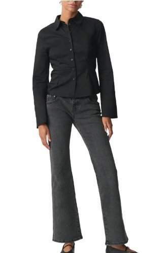 Gina Tricot Szare Spodnie Jeansowe Proste Damskie 42 Drj