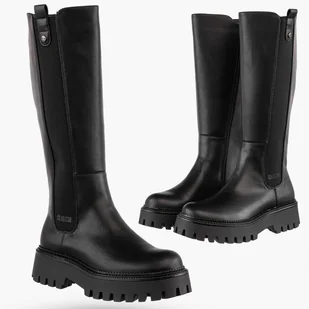 Kozaki Damskie BIG STAR Ocieplane Botki Wysokie Czarne OO274146 Czarny 38 - Botki damskie - miniaturka - grafika 1