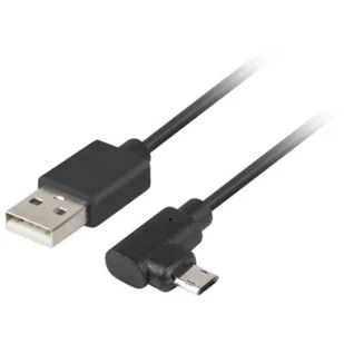 LANBERG LANBERG Kabel Micro USB AM 2.0 1,8m kątowy lewo/prawo Easy-USB czarny + EKSPRESOWA CA-USBM-13CC-0018-BK - Kable komputerowe i do monitorów - miniaturka - grafika 1