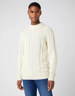 Swetry męskie - Męski Sweter Wrangler Hemp Knit Natural Ecru W8C1Qxc03-Xl - miniaturka - grafika 1